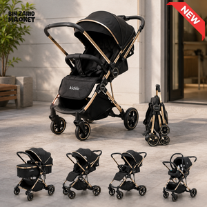 PREMIUM REVERSIBLE BABY STROLLER - BLACK