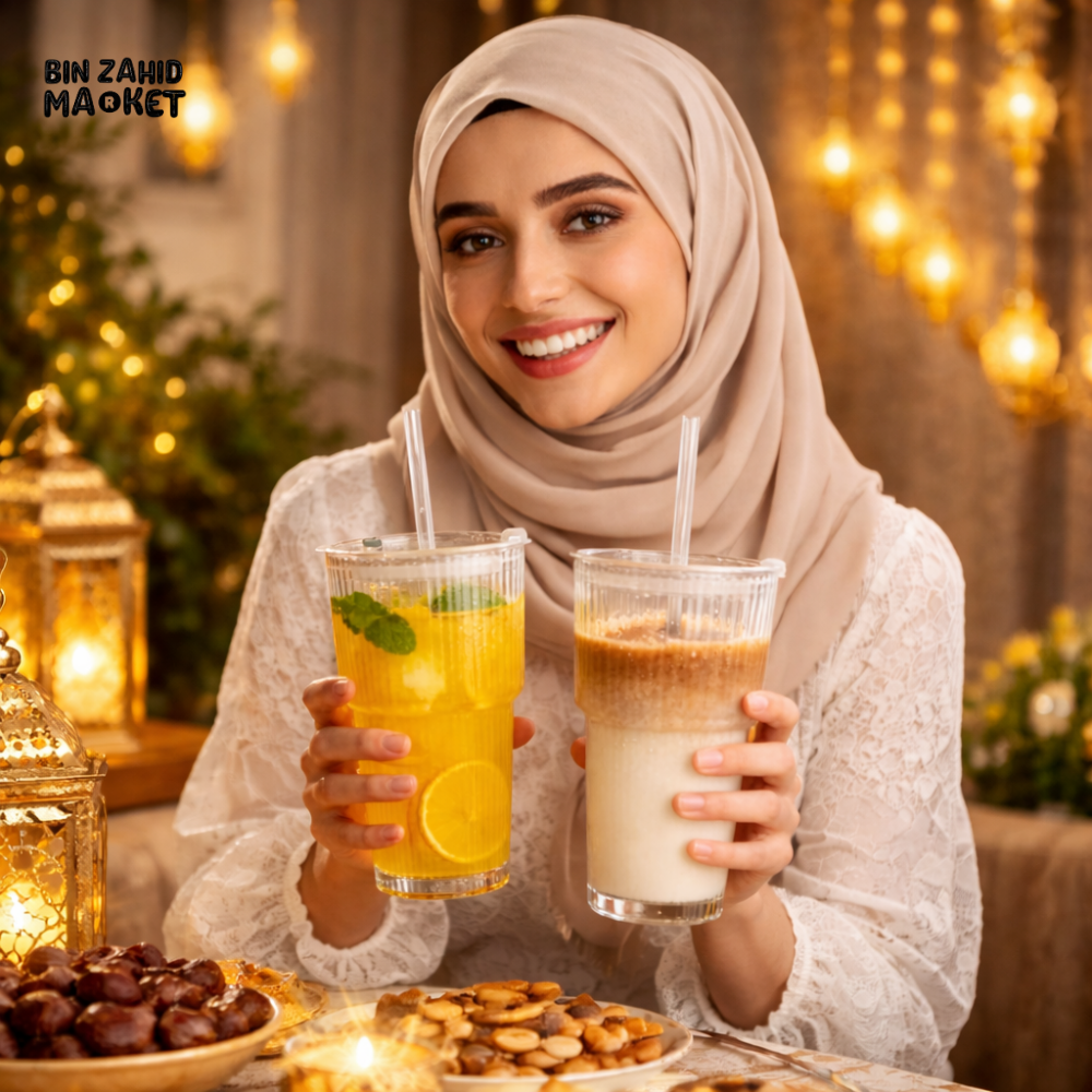 PREMIUM RIBBED CLEAR TUMBLER WITH LID & STRAW – LUXURY ICED MATCHA & COLD DRINK CUP FOR MODERN LIFESTYLE