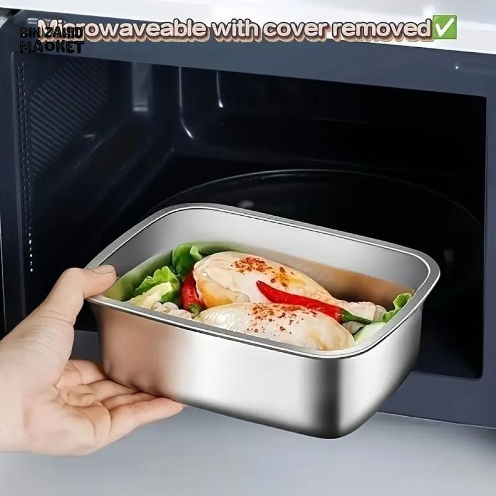 PREMIUM STAINLESS STEEL AIRTIGHT FOOD CONTAINER SET 4 PIECES