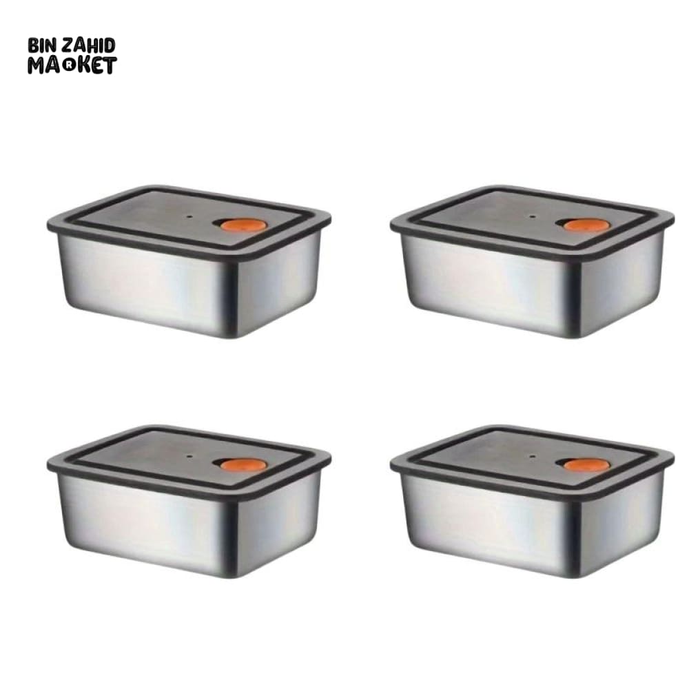 PREMIUM STAINLESS STEEL AIRTIGHT FOOD CONTAINER SET 4 PIECES