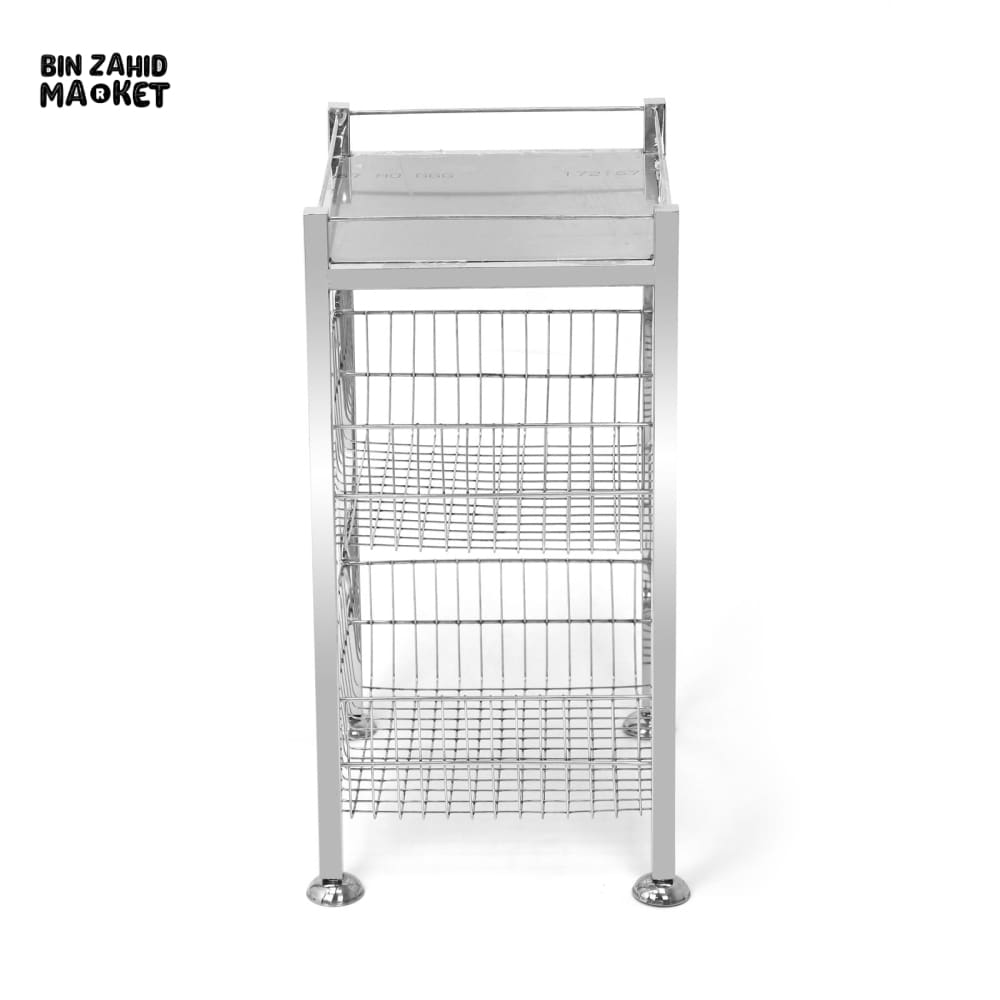 PREMIUM STAINLESS STEEL FRUIT BASKET – SPACE-SAVING & ELEGANT KITCHEN ORGANIZER - 2 TIER