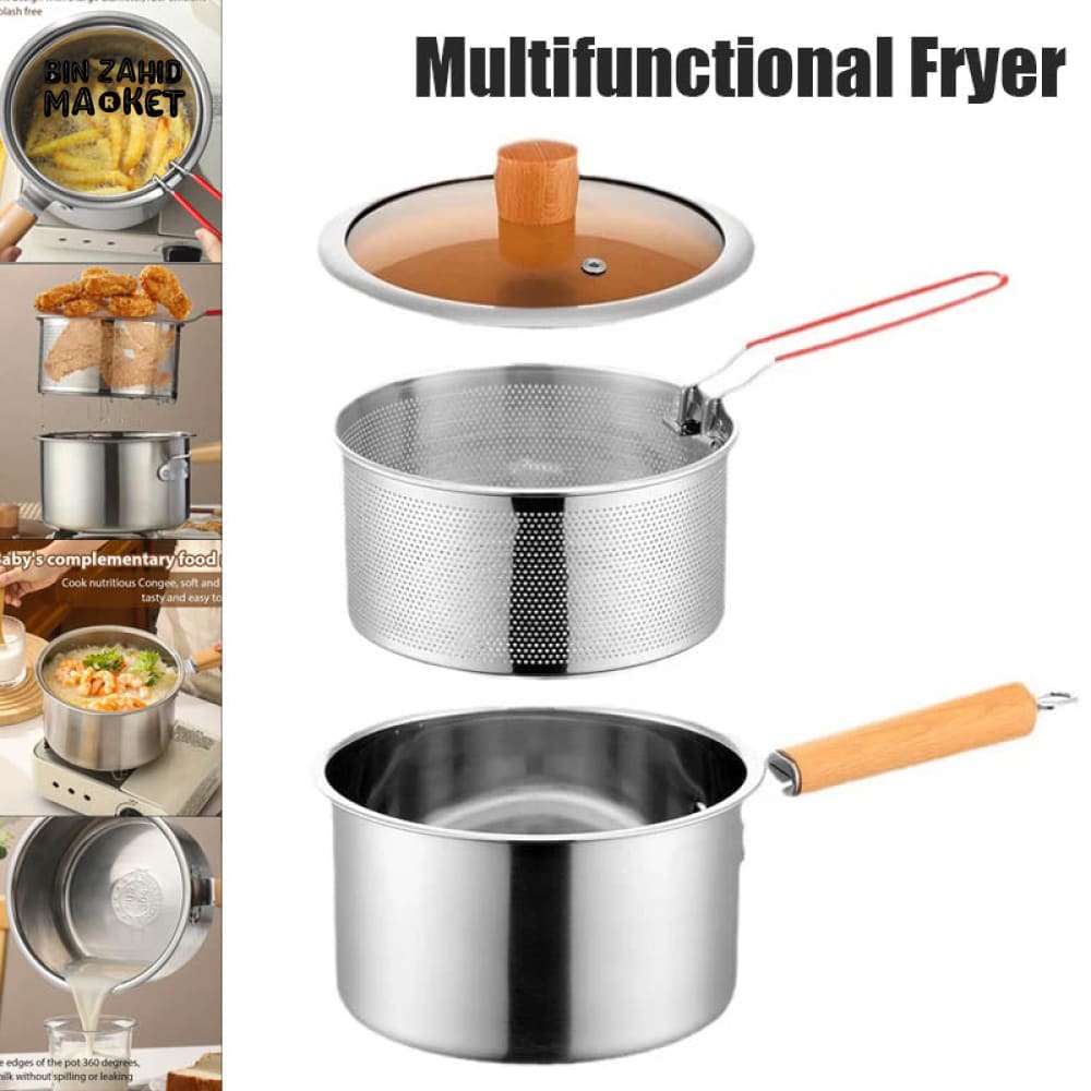 PREMIUM STAINLESS STEEL FRYER COOKING POT