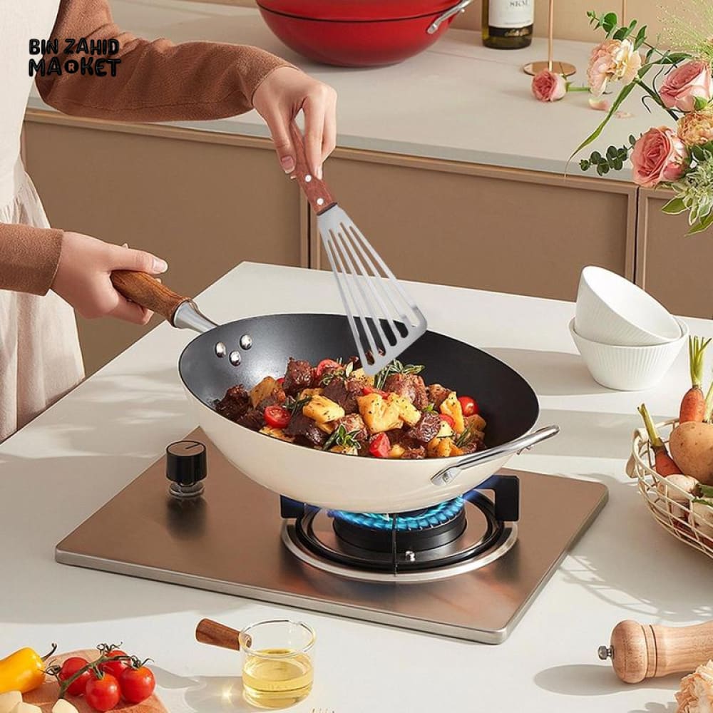 PREMIUM STAINLESS STEEL SLOTTED SPATULA FOR COOKING & GRILLING