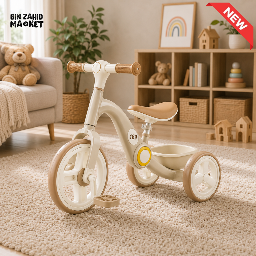 PREMIUM TODDLER BALANCE BIKE - LIGHT BROWN