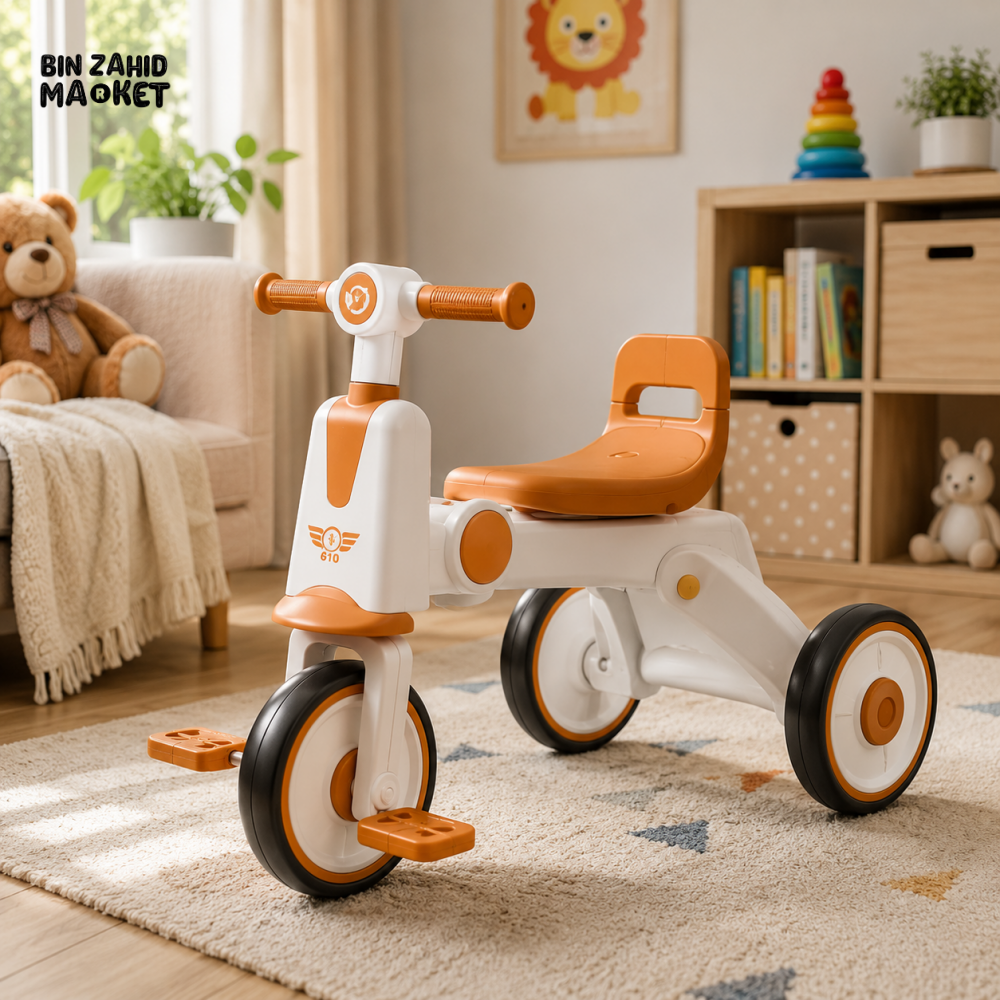 PREMIUM TODDLER BALANCE TRICYCLE - WHITE