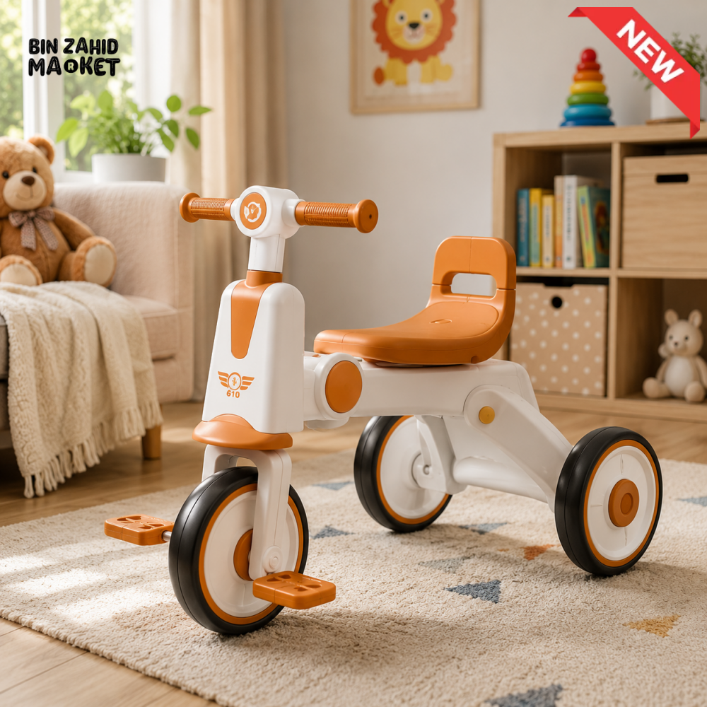 PREMIUM TODDLER BALANCE TRICYCLE - WHITE