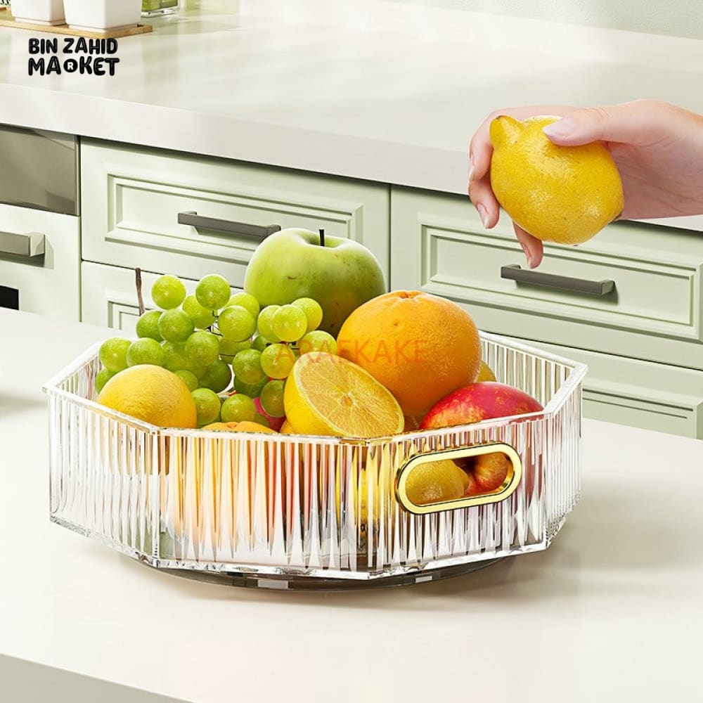 PREMIUM TRANSPARENT ACRYLIC FRUIT BOWL – SIMPLE & ELEGANT LIVING ROOM CENTERPIECE