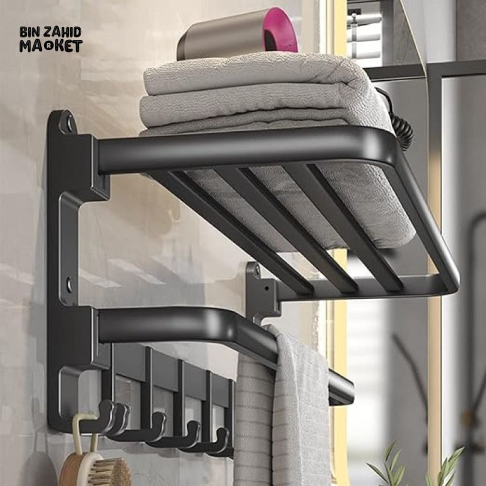 PREMIUM WALL MOUNTED TOWEL STORAGE RACK