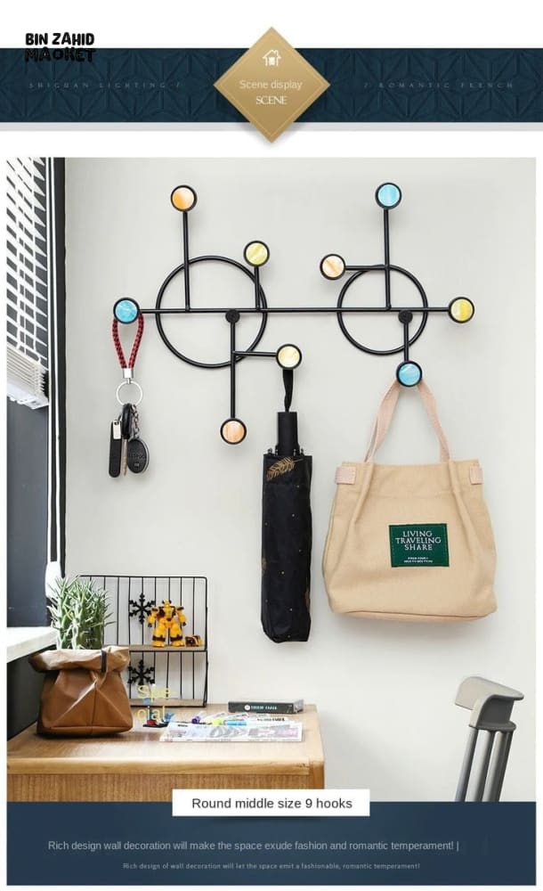 PREMIUM WALL SHELF WITH HOOKS