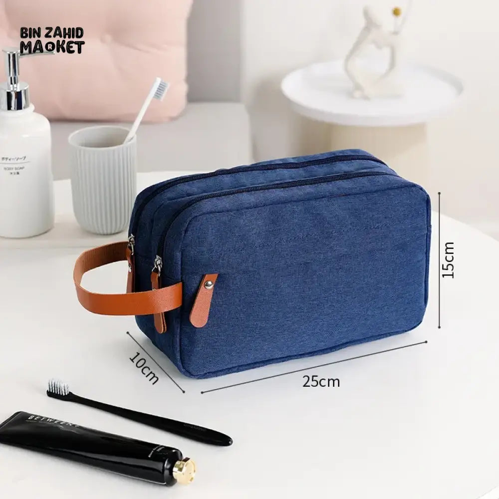 PREMIUM WATERPROOF OXFORD CANVAS COSMETIC BAG – TRAVEL TOILETRY ORGANIZER UNISEX