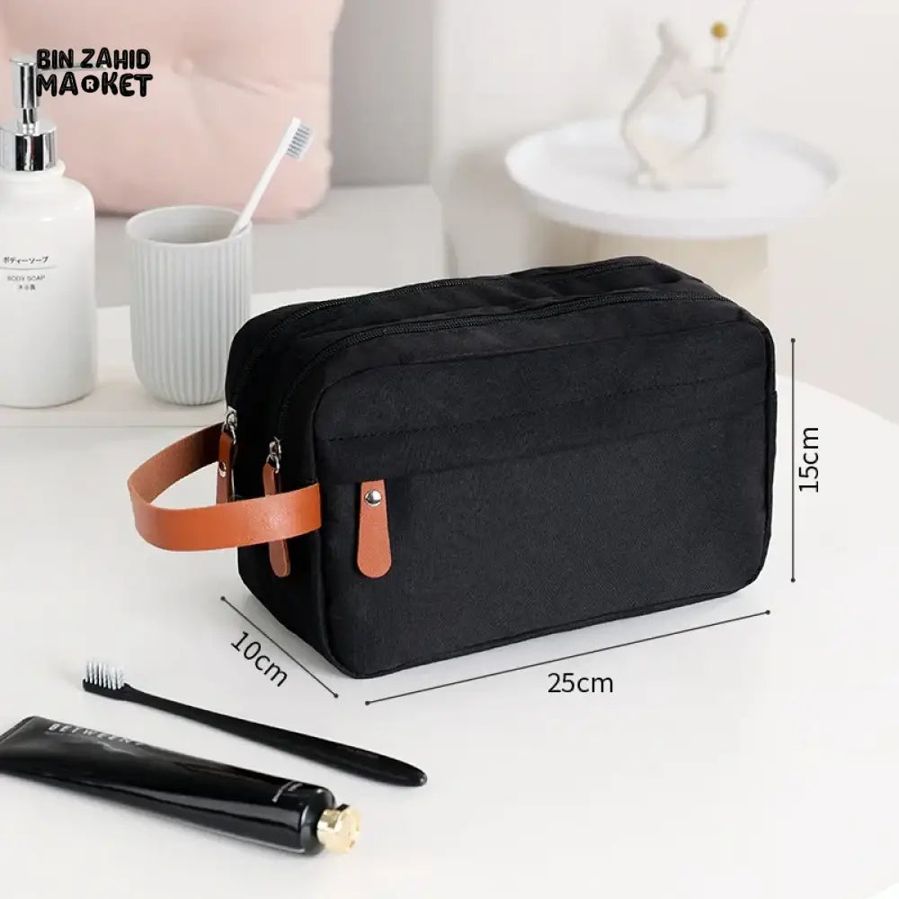 PREMIUM WATERPROOF OXFORD CANVAS COSMETIC BAG – TRAVEL TOILETRY ORGANIZER UNISEX