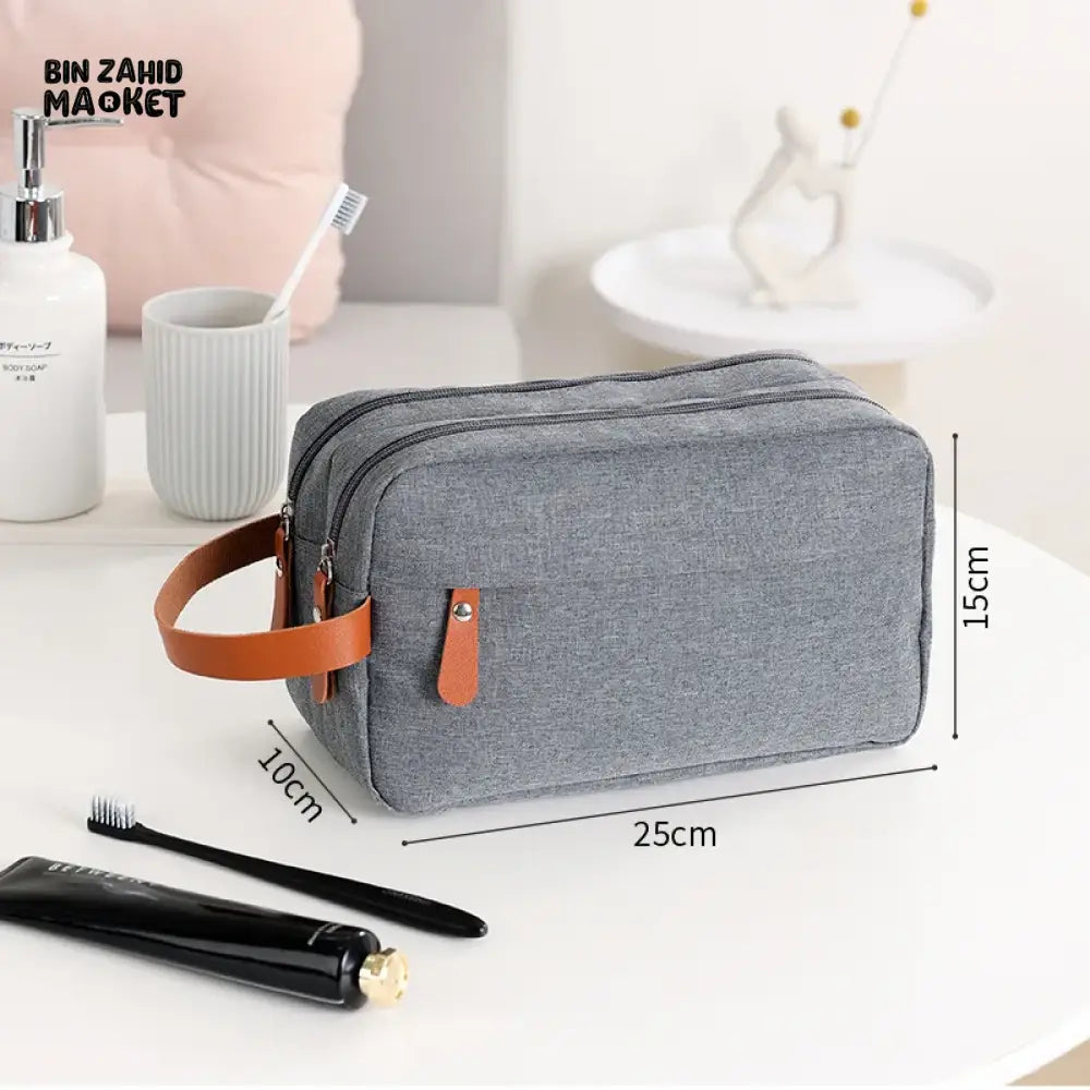 PREMIUM WATERPROOF OXFORD CANVAS COSMETIC BAG – TRAVEL TOILETRY ORGANIZER UNISEX
