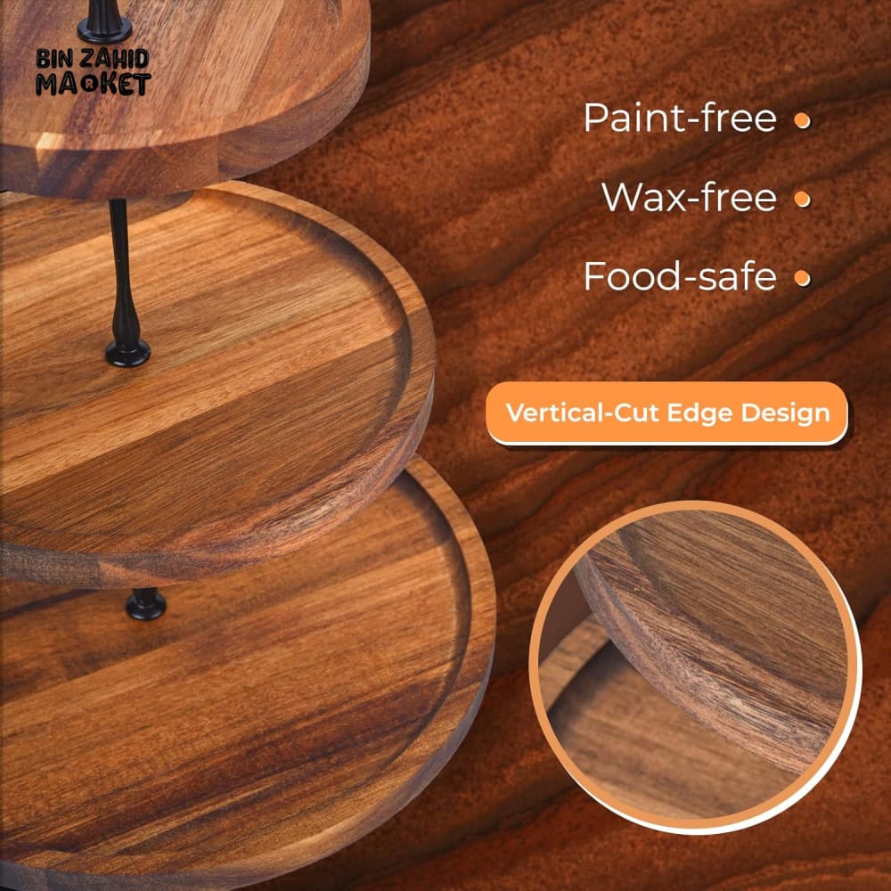 PREMIUM WOODEN TIERED CUPCAKE STAND