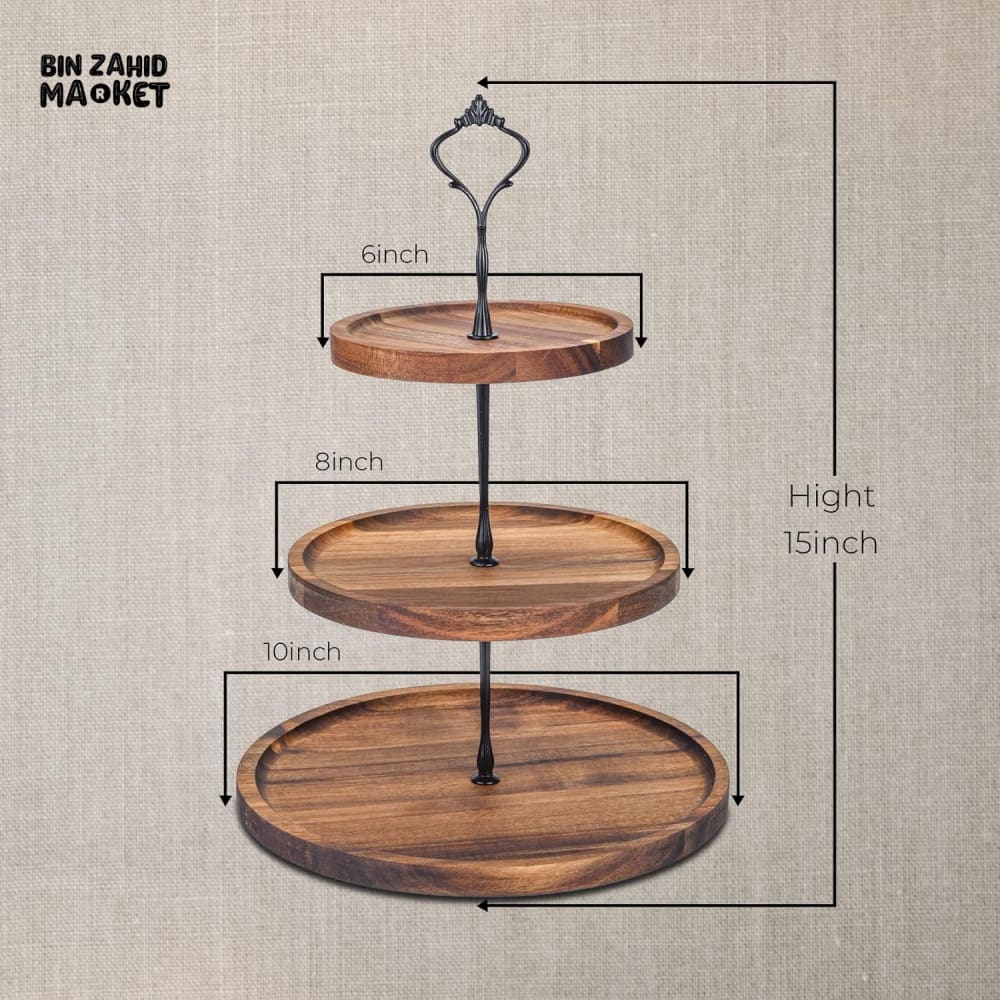 PREMIUM WOODEN TIERED CUPCAKE STAND