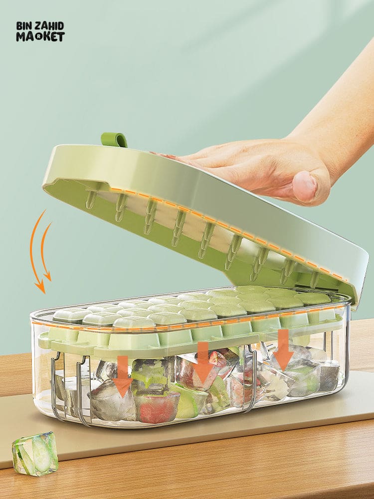 PRESS ICE MOLD WITH LID & SPOON