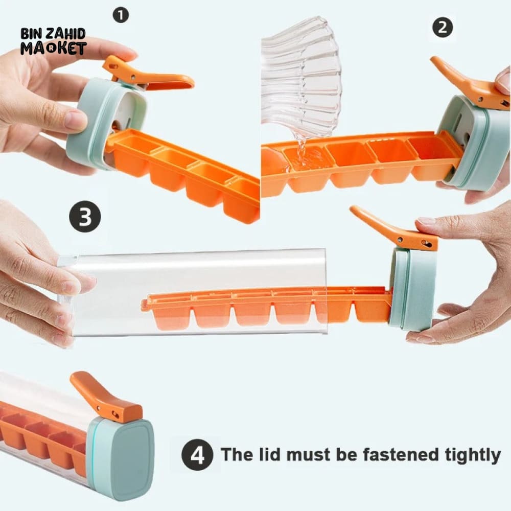 PRESS TYPE ICE CUBE TRAY EASY DEMOLD DIY ICE MAKER FOR COCKTAILS AND BEVERAGES