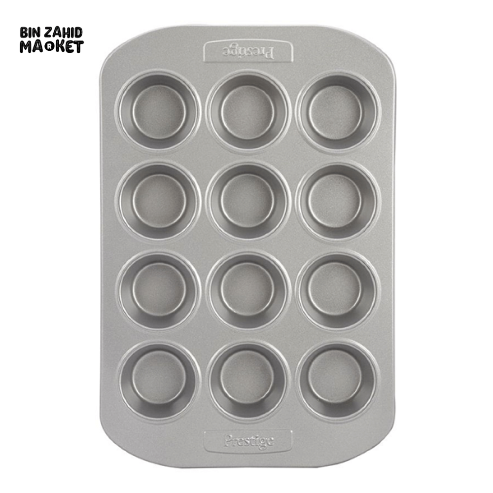 PRESTIGE 12-CUP MINI MUFFIN PAN – NON-STICK BAKEWARE FOR BITE-SIZED TREATS