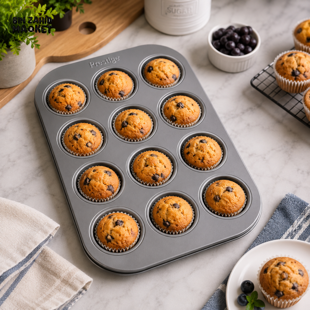 PRESTIGE 12-CUP NON-STICK MUFFIN & CUPCAKE BAKING PAN - 57128(59262/3)