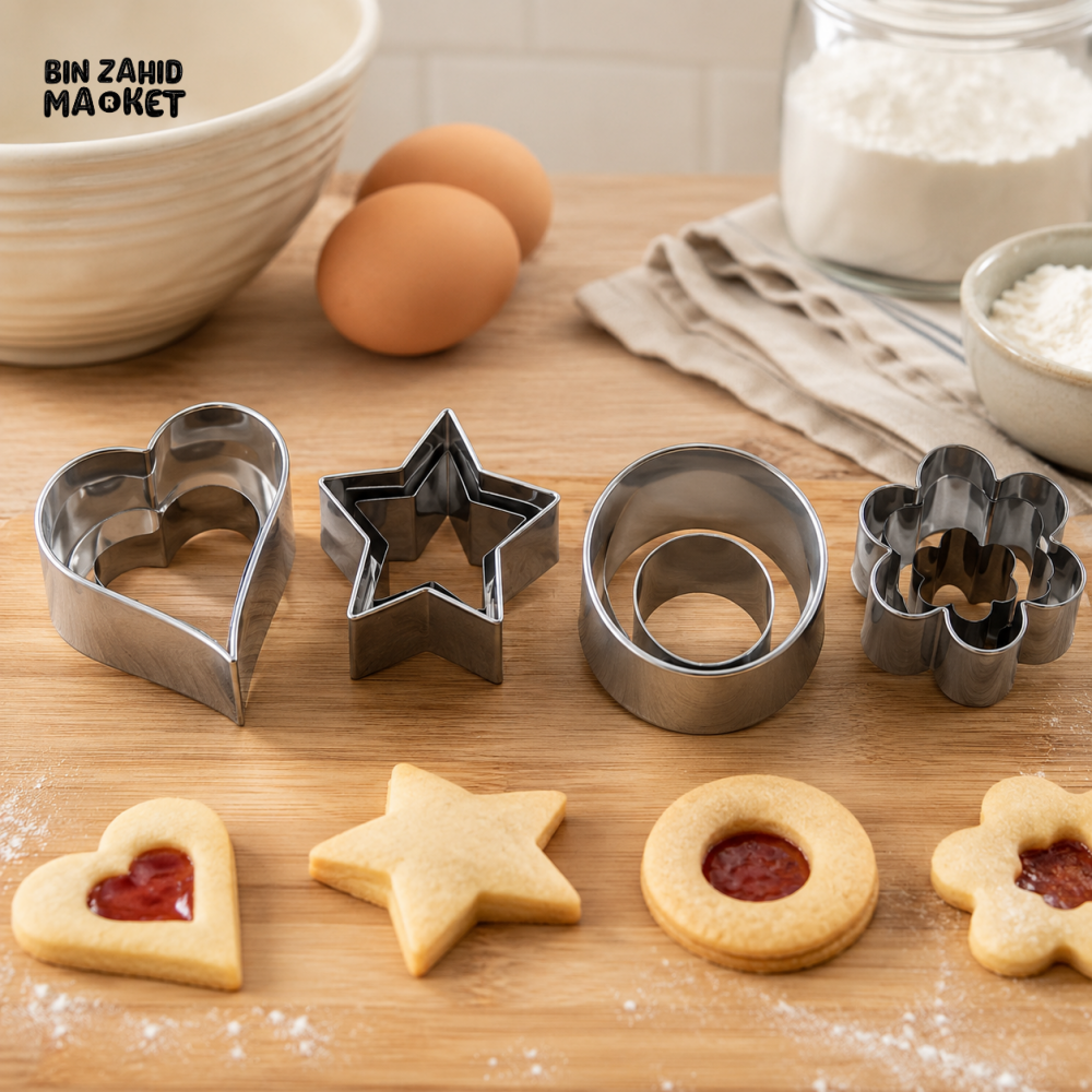 PRESTIGE 12-PIECE STAINLESS STEEL BISCUIT COOKIE CUTTER SET - 5685