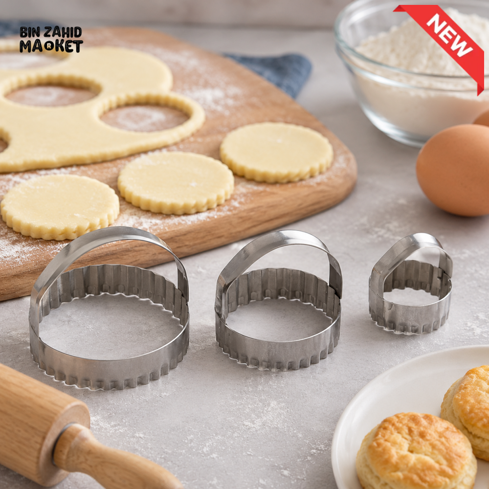 PRESTIGE 3-PIECE STAINLESS STEEL DONUT & BISCUIT CUTTER SET - 8012