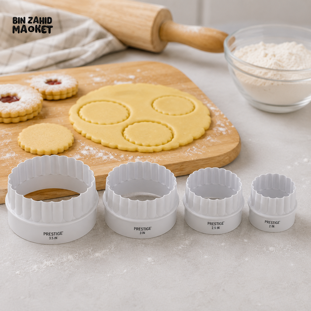 PRESTIGE 4-PIECE ROUND PLASTIC PASTRY CUTTER SET - 50186