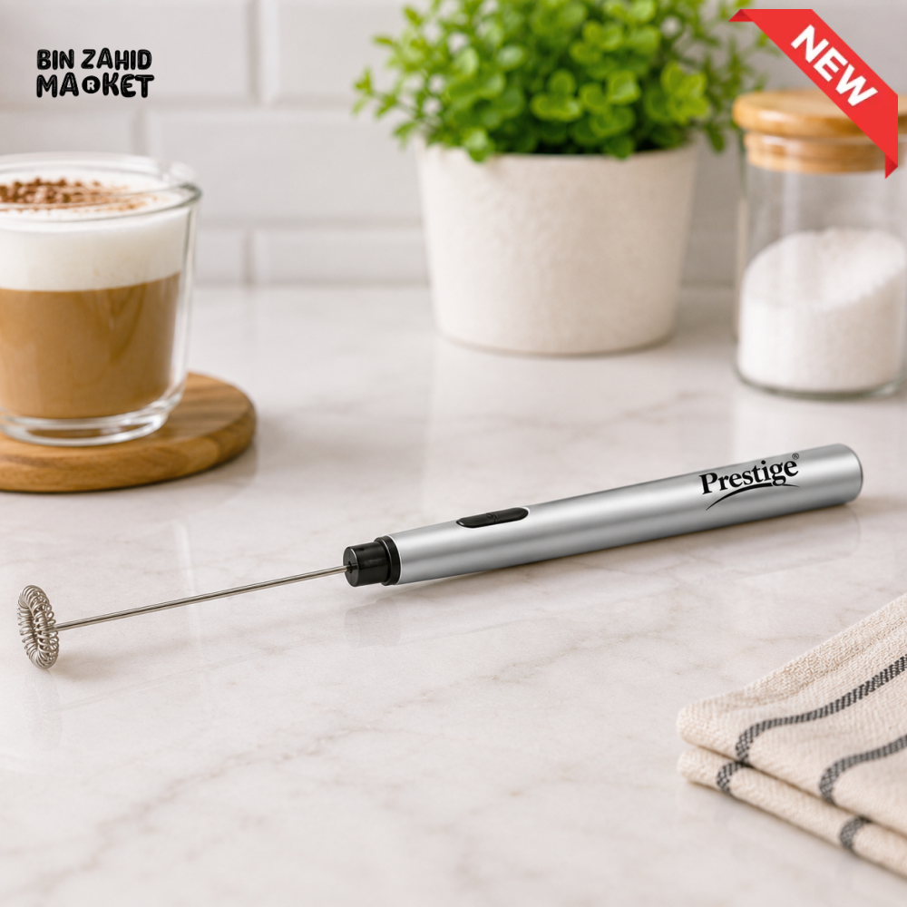 PRESTIGE AUTOMATIC HANDHELD MILK FROTHER – ELECTRIC COFFEE FOAM MAKER - 57264