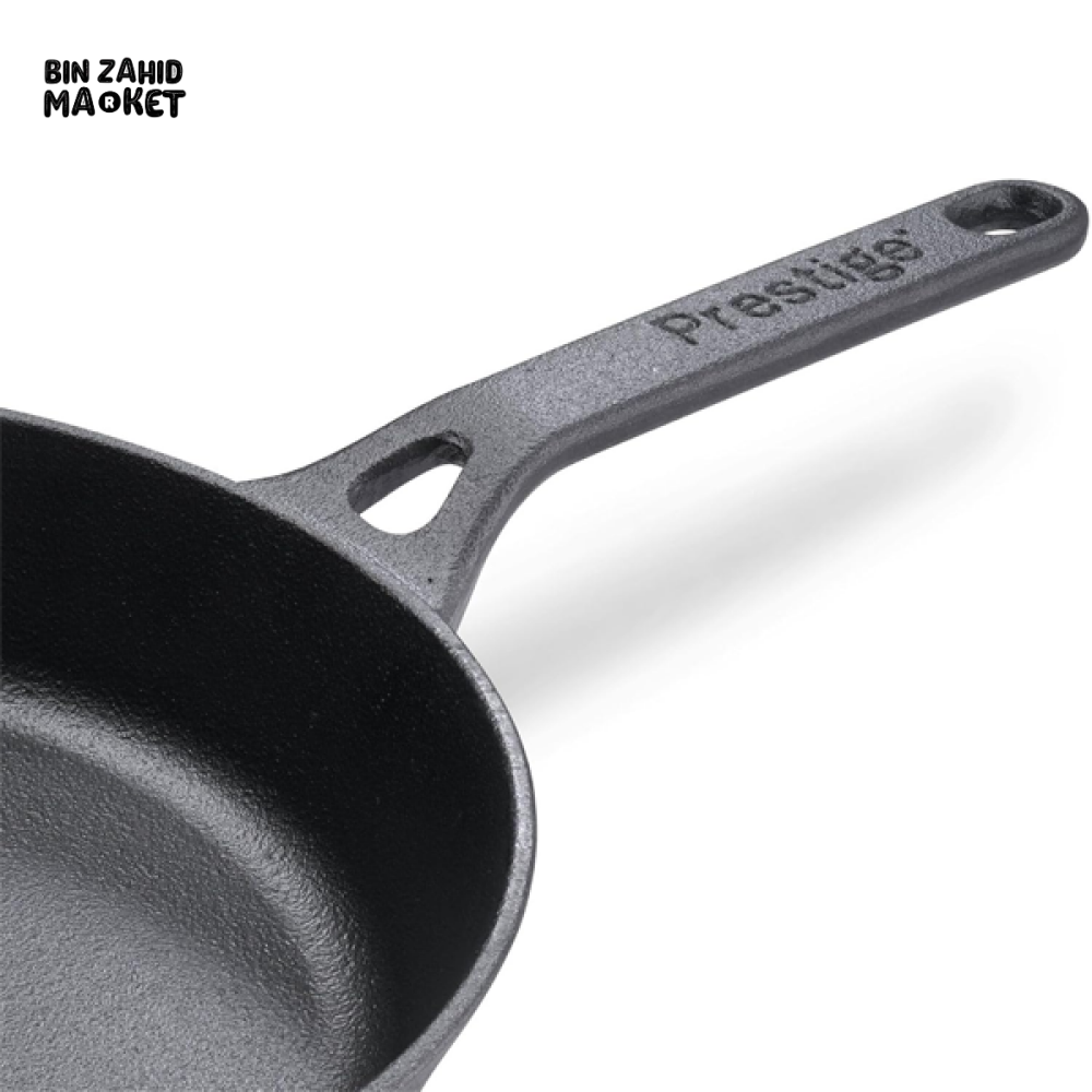 PRESTIGE CAST IRON FRY PAN 20CM – HEAVY-DUTY PAN FOR SEARING, FRYING & GRILLING