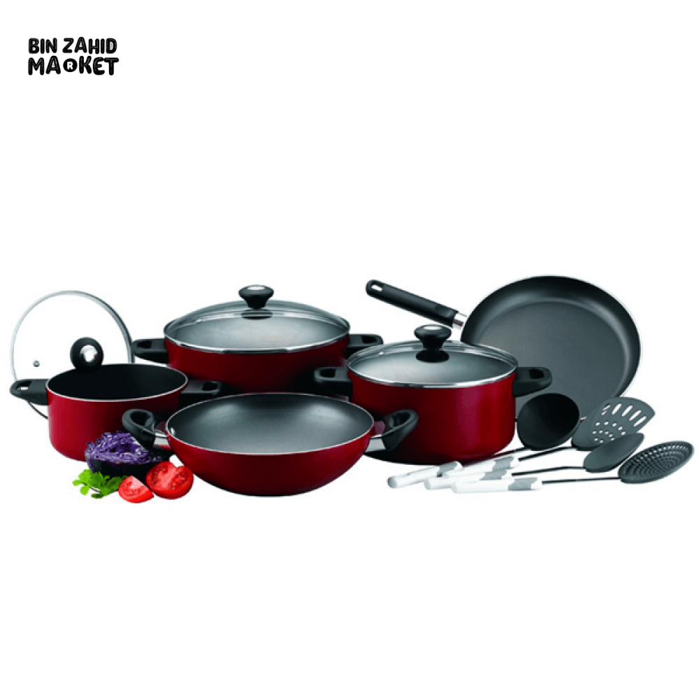 PRESTIGE CLASSIQUE 12PIECE COOKWARE SET – NON-STICK KITCHEN ESSENTIALS FOR EVERYDAY COOKING