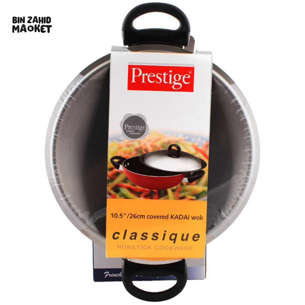 PRESTIGE CLASSIQUE KADAI 26CM – NON-STICK DEEP COOKING PAN WITH HANDLES