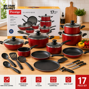 PRESTIGE CLASSIQUE NON-STICK COOKWARE SET - 17 PIECE SET
