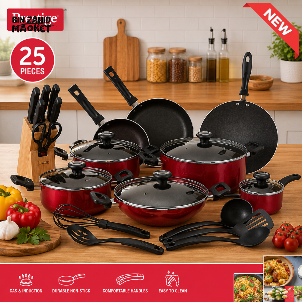 PRESTIGE CLASSIQUE NON-STICK COOKWARE SET - 25 PIECE