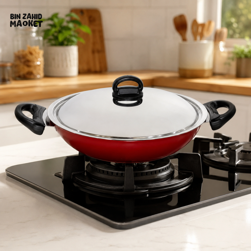 PRESTIGE CLASSIQUE NON-STICK KADHAI WITH STAINLESS STEEL LID 21498 - 26 CM