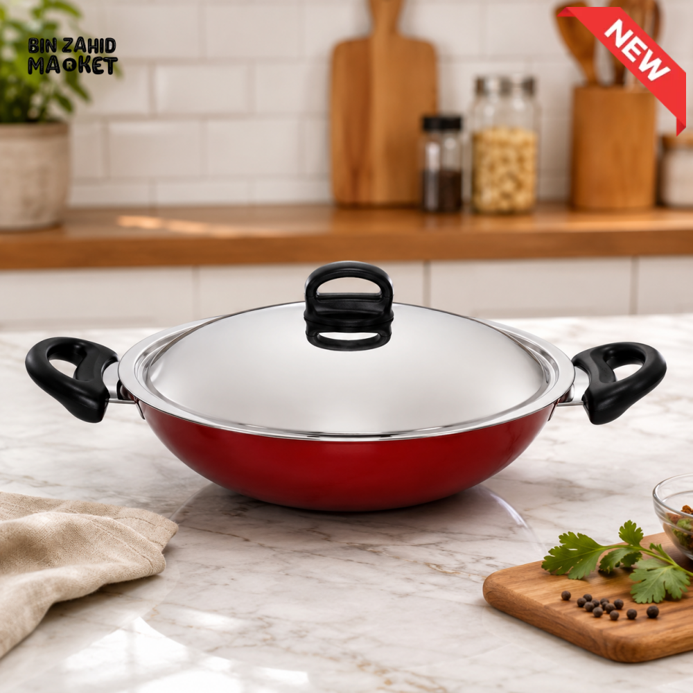 PRESTIGE CLASSIQUE NON-STICK KADHAI WITH STAINLESS STEEL LID 21500 - 30 CM