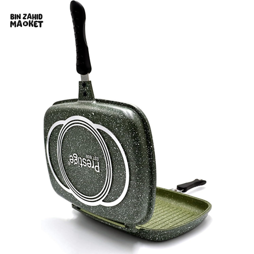 PRESTIGE DOUBLE FRY PAN 32CM – DOUBLE-SIDED NON-STICK FOLDABLE GRILL & FLIPPING PAN
