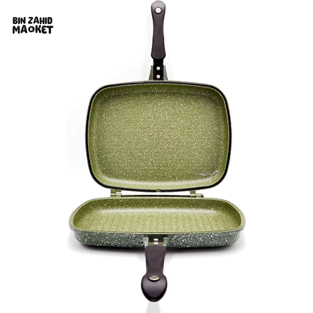 PRESTIGE DOUBLE FRY PAN 32CM – DOUBLE-SIDED NON-STICK FOLDABLE GRILL & FLIPPING PAN