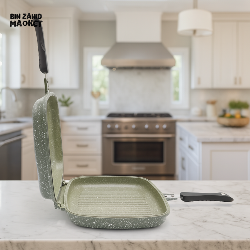 PRESTIGE ESSEN 32CM DOUBLE-SIDED NON-STICK GRILL PAN – FLIP & COOK WITH EASE