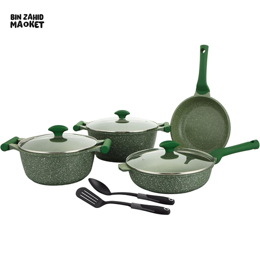PRESTIGE ESSENTIALS 9PCS COOKWARE SET – NON-STICK POTS & PANS FOR COMPLETE KITCHEN COOKING