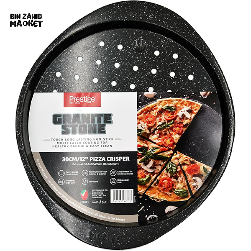 PRESTIGE GRANITE PIZZA CRISPER PAN – NON-STICK BAKEWARE FOR EVENLY COOKED CRUSTS