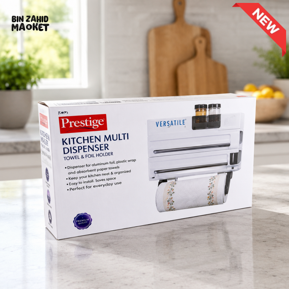 PRESTIGE KITCHEN MULTI DISPENSER | WALL MOUNTED TOWEL & FOIL HOLDER