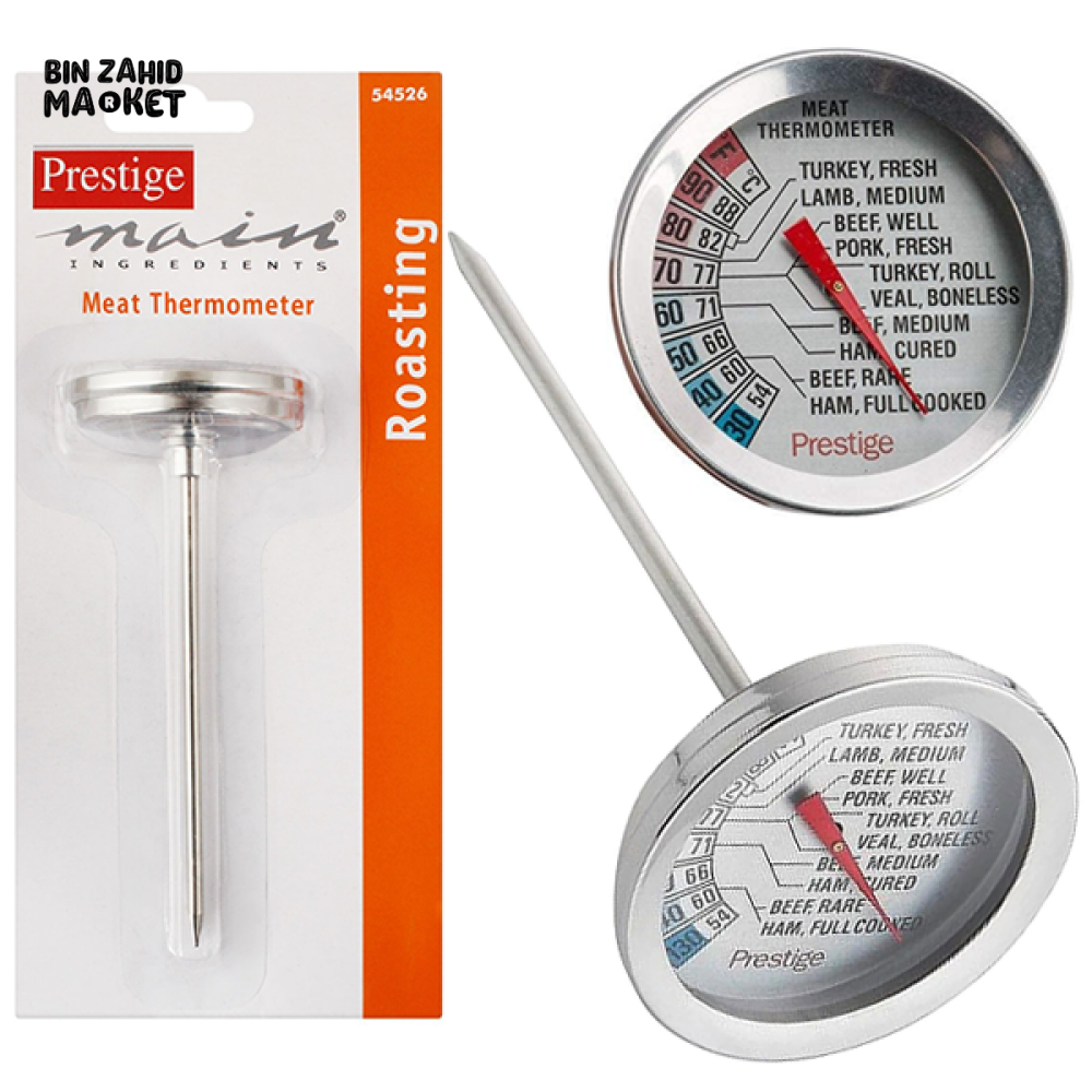PRESTIGE MEAT THERMOMETER – STAINLESS STEEL KITCHEN TEMPERATURE GAUGE FOR COOKING