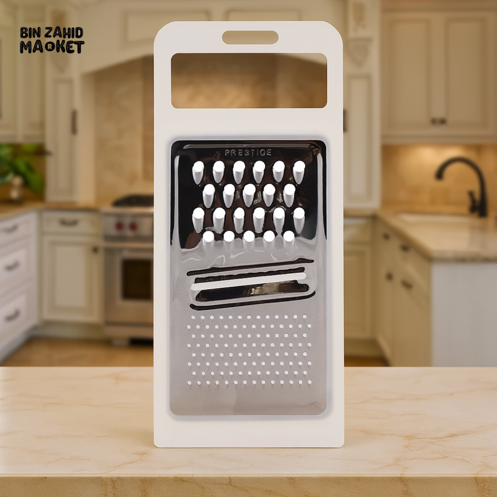 PRESTIGE MULTIFUNCTIONAL HANDHELD GRATER – STAINLESS STEEL VEGETABLE & CHEESE SLICER