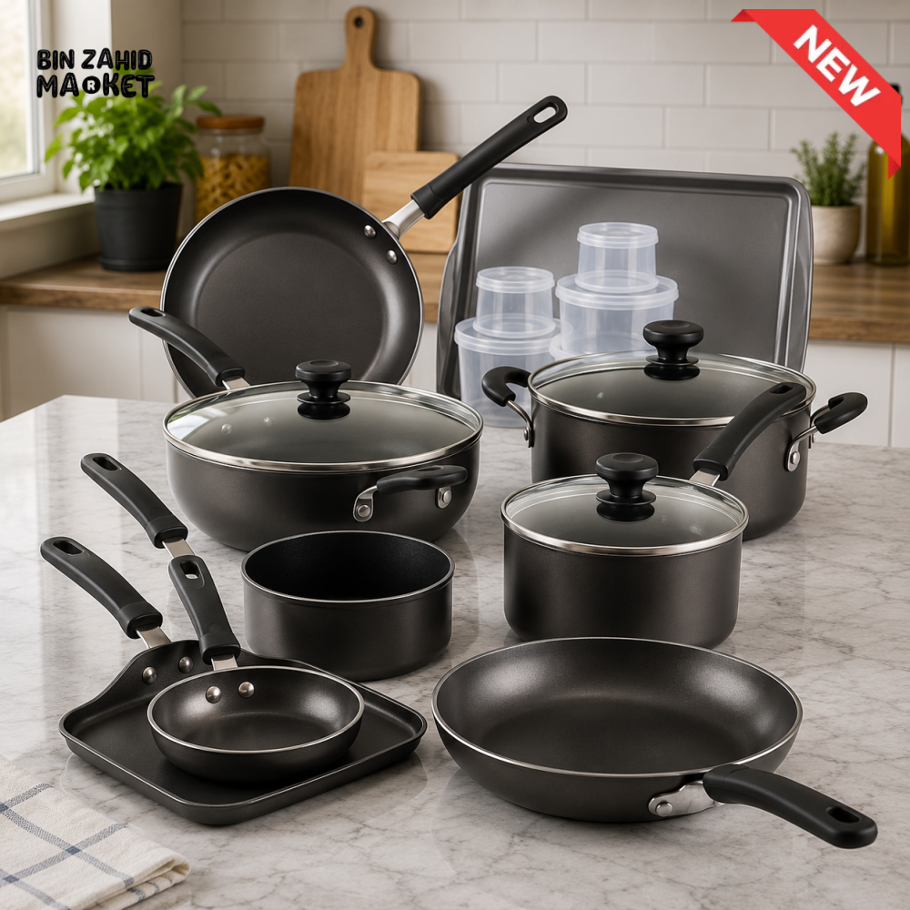 PRESTIGE NON-STICK COOKWARE GRAY SET - 20 PIECE SET