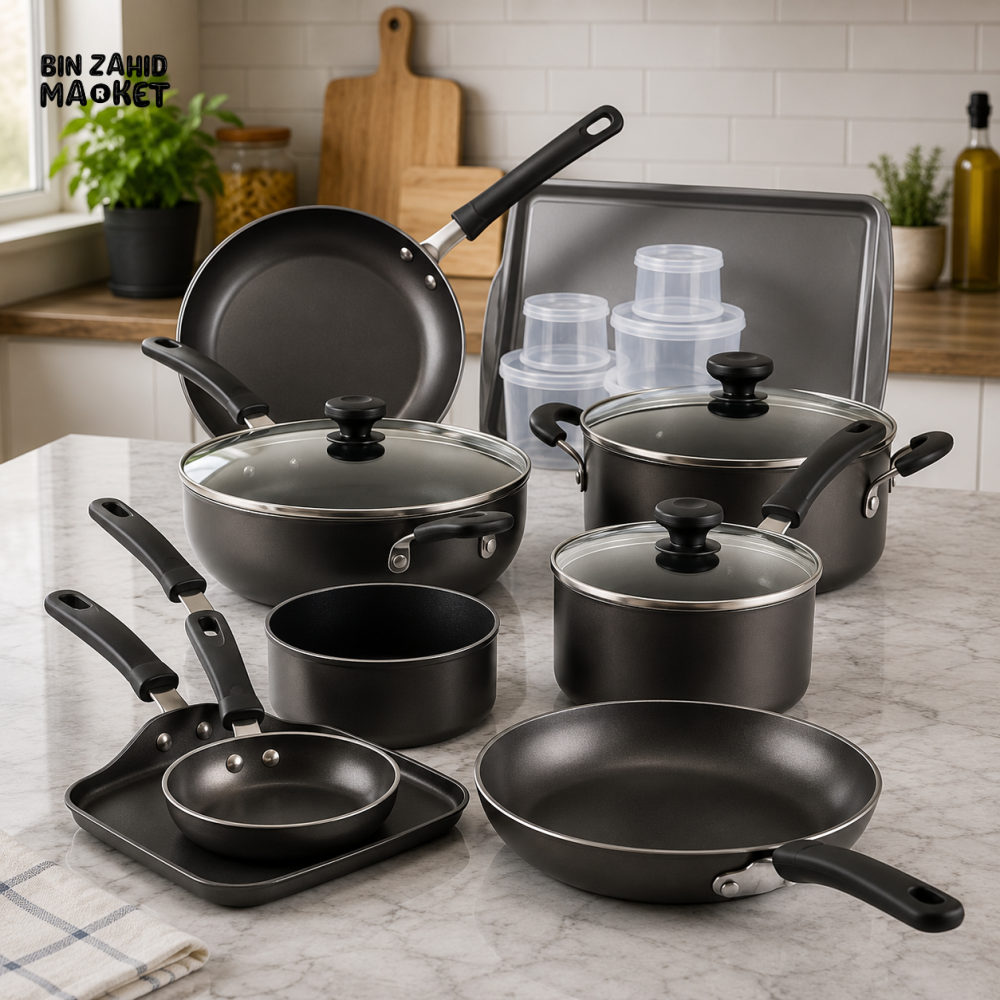 PRESTIGE NON-STICK COOKWARE GRAY SET - 20 PIECE SET