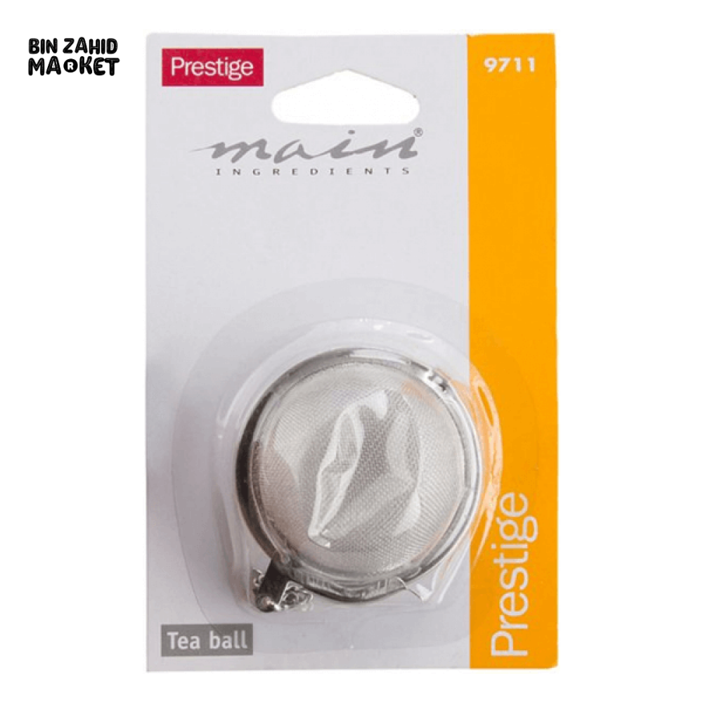 PRESTIGE TEA BALL – STAINLESS STEEL LOOSE LEAF TEA INFUSER WITH HOOK CHAIN