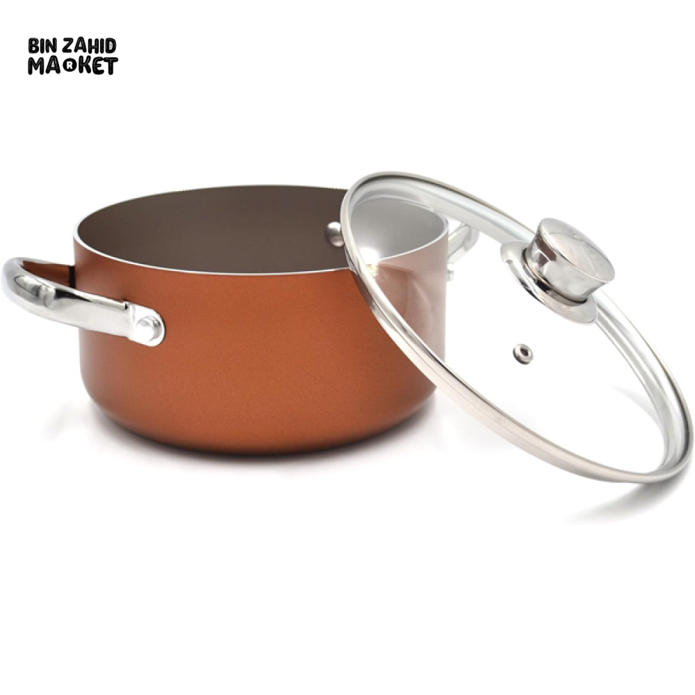PRESTIGE ULTRA 26CM CASSEROLE 6.2L WITH GLASS LID & PAN HOLDER – NON-STICK COOKING POT