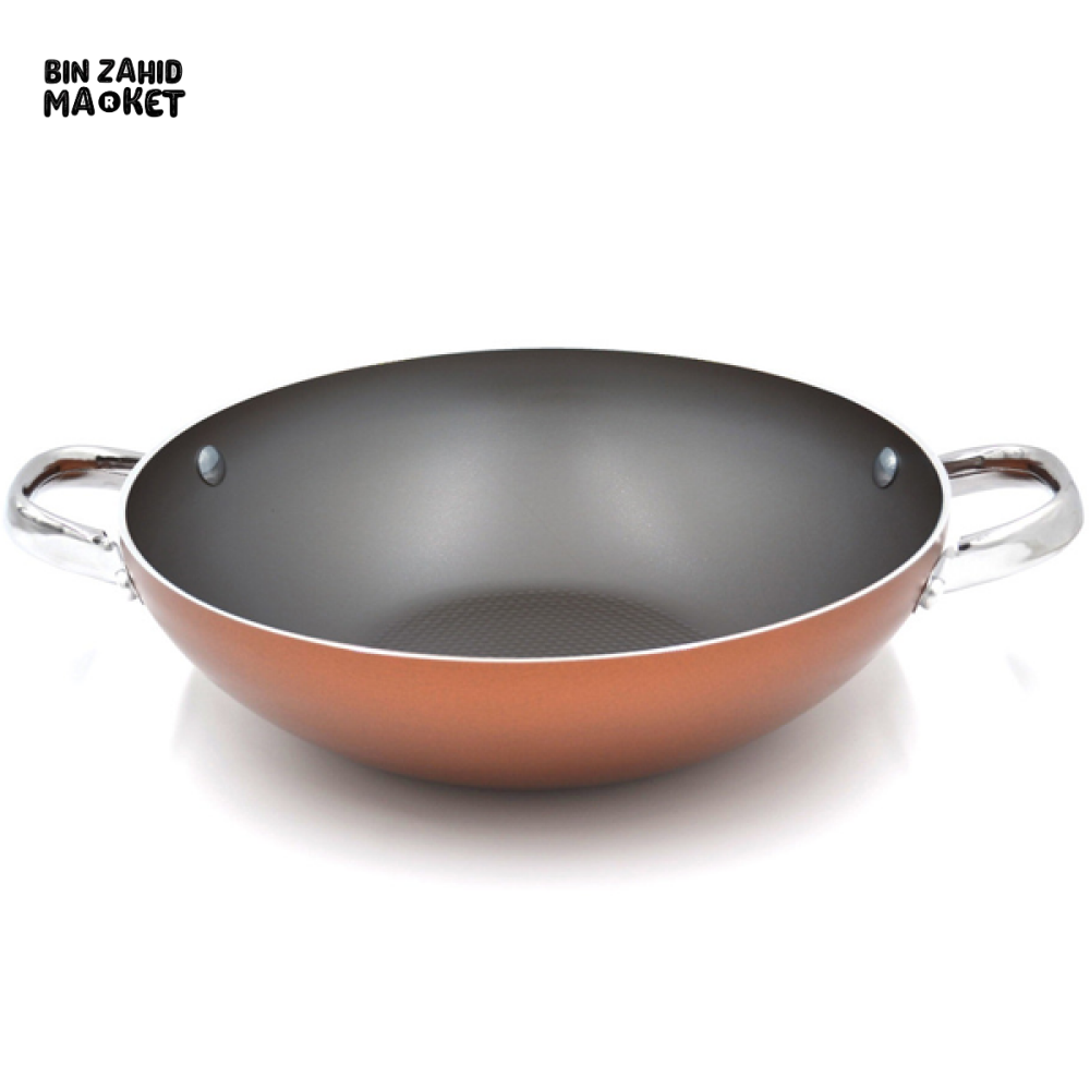 PRESTIGE ULTRA 28CM KADAI WITH GLASS LID & PAN HOLDER – NON-STICK DEEP COOKING WOK