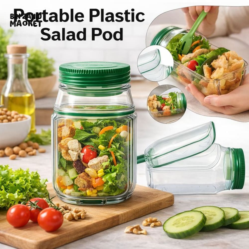 PROLUX PORTABLE ACRYLIC SALAD POD CONTAINER JAR