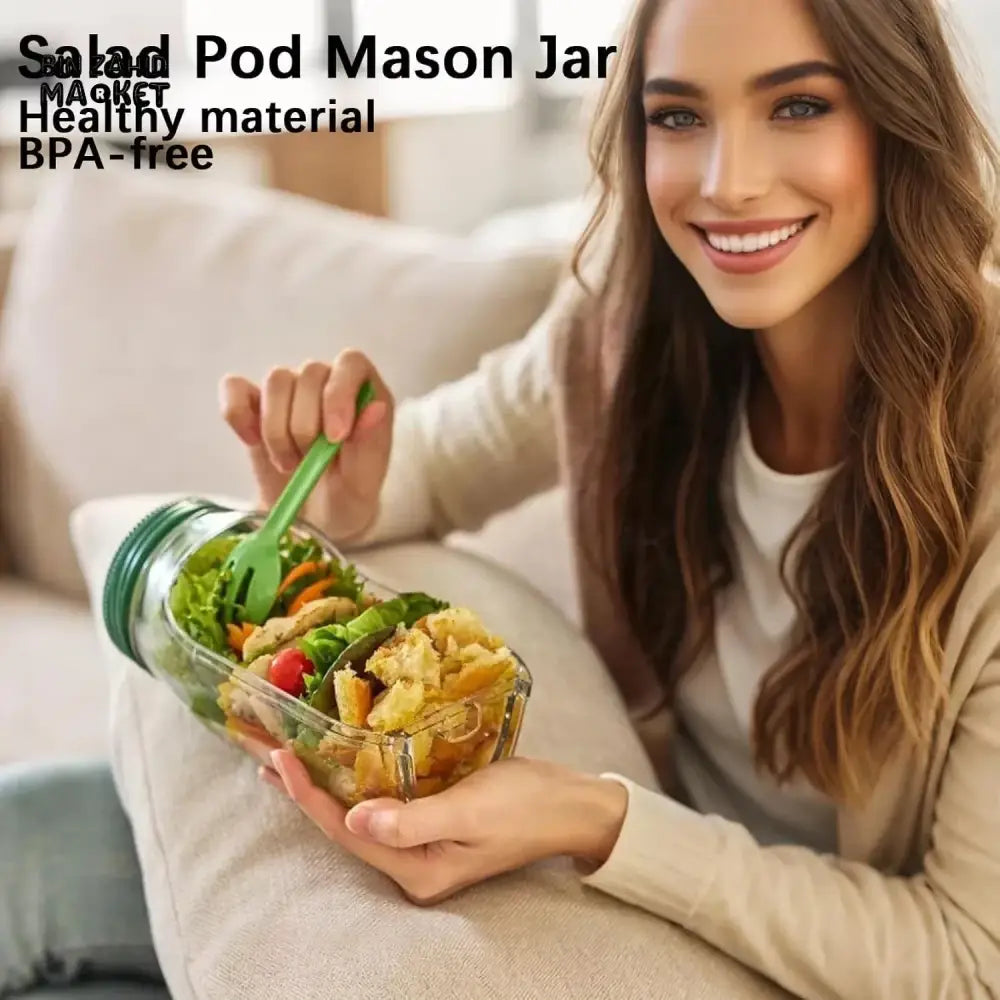 PROLUX PORTABLE ACRYLIC SALAD POD CONTAINER JAR