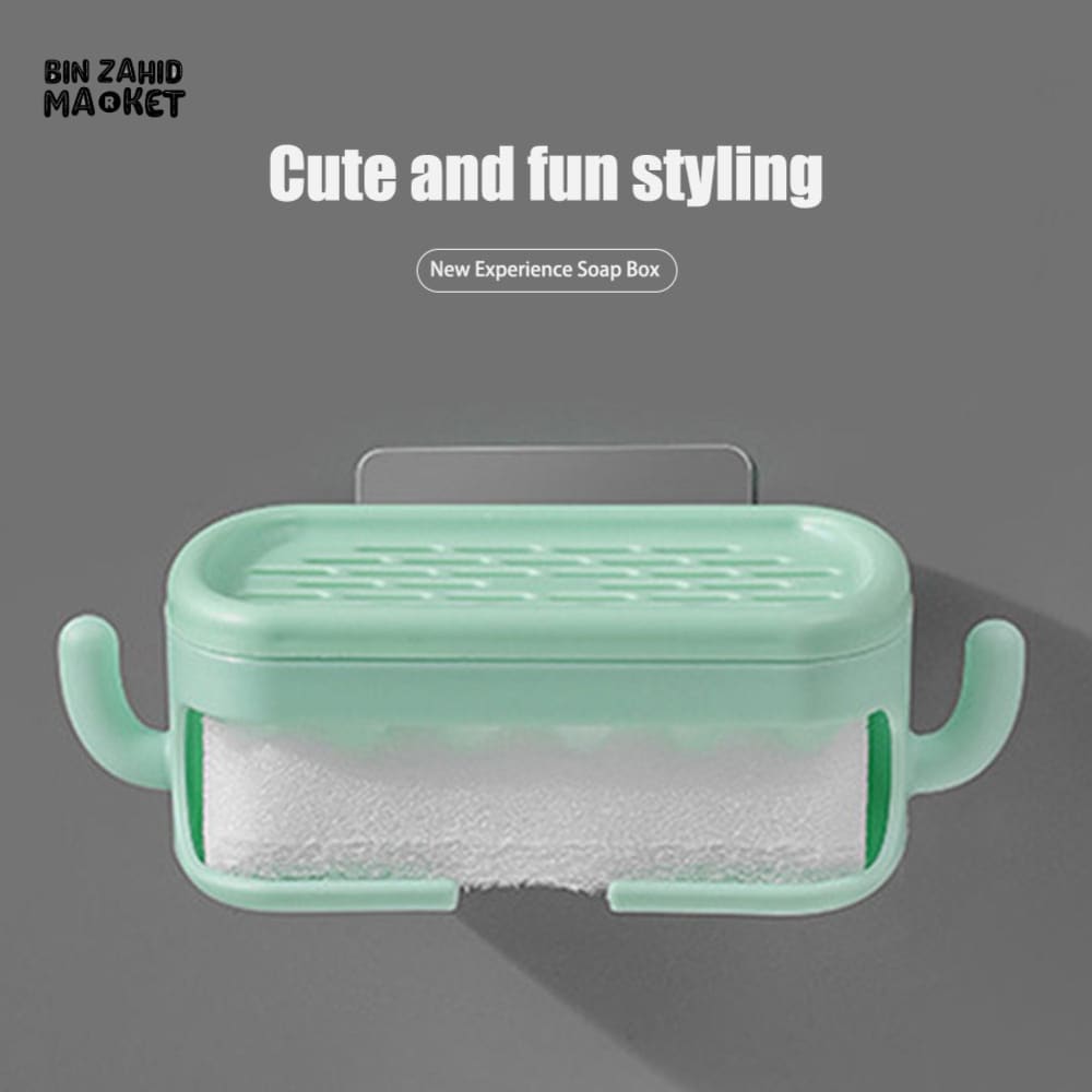 PUNCH-FREE DRAIN SOAP HOLDER – NO-DRILL WALL-MOUNTED SOAP BOX FOR HOME & BATHROOM