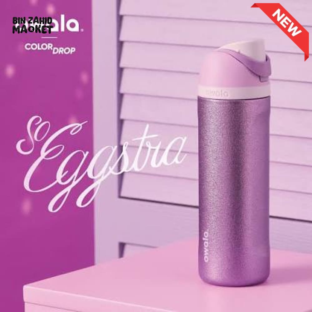 PURPLE INSULATED WATER BOTTLE WITH CARRY LOOP LID - Tumblers